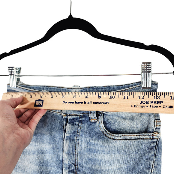 Ben Taverniti Unravel Project Skinny Jean 24 Women Lt Blue Button Fly High Rise - Picture 4 of 13